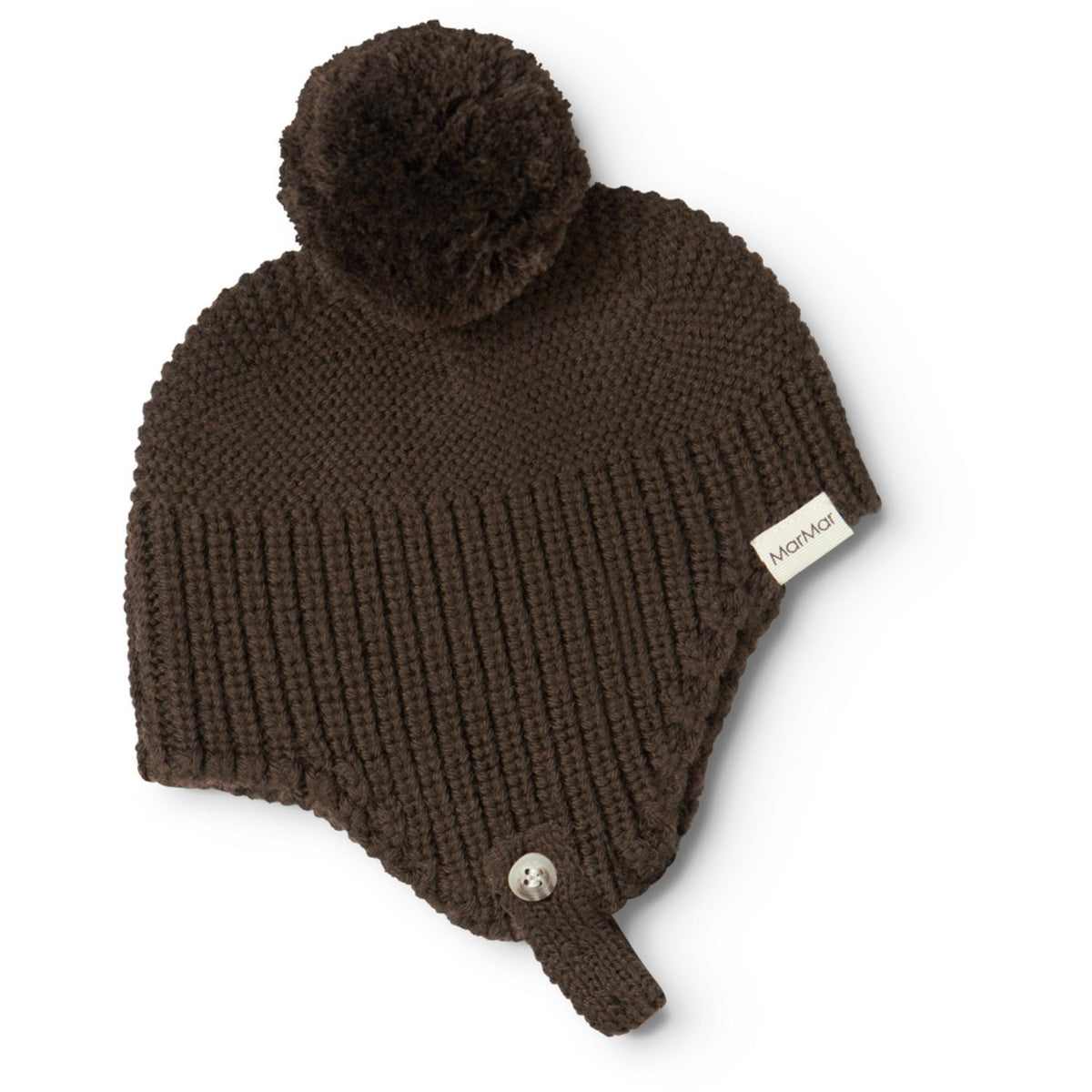 MarMar Light Cotton Wool Fisherman Dark Roast Aly Pompom Hat