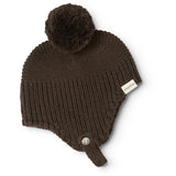 MarMar Light Cotton Wool Fisherman Dark Roast Aly Pompom Hat