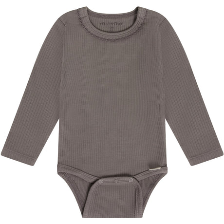 Minymo Plum Truffle Body Ls Rib