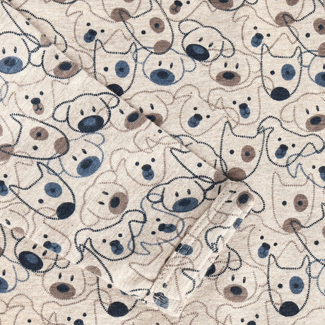 Minymo Beige Melange Body Ls Aop