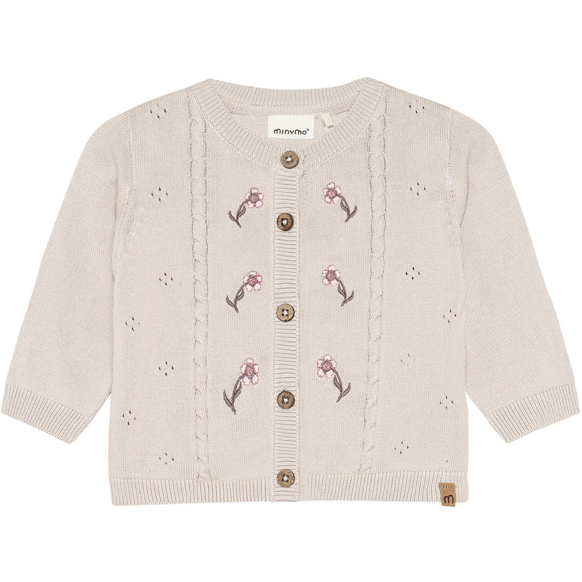 Minymo Pink Tint Cardigan Knit