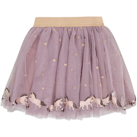 Minymo Fawn Skirt Mesh W. Emb.