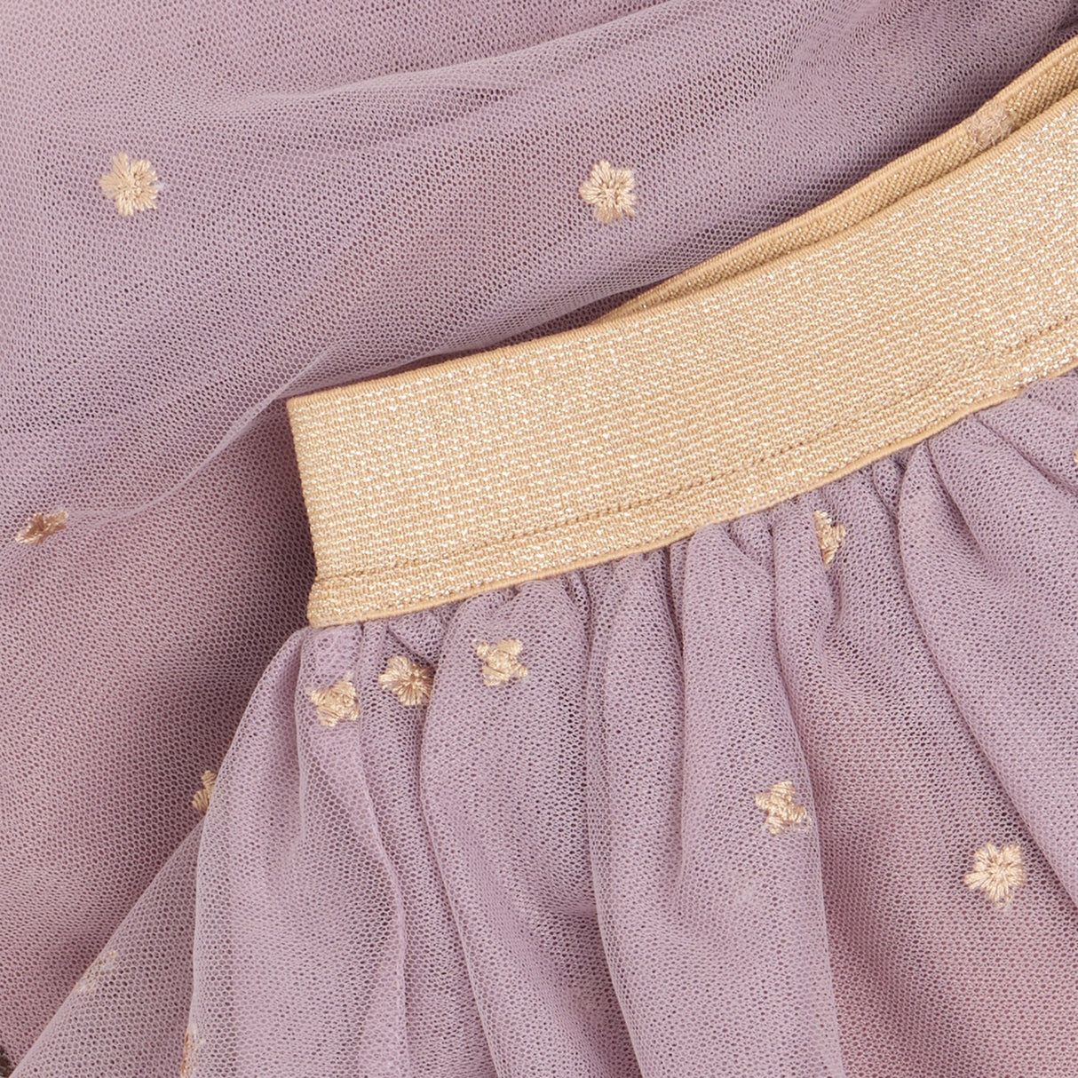 Minymo Fawn Skirt Mesh W. Emb.