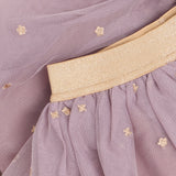 Minymo Fawn Skirt Mesh W. Emb.