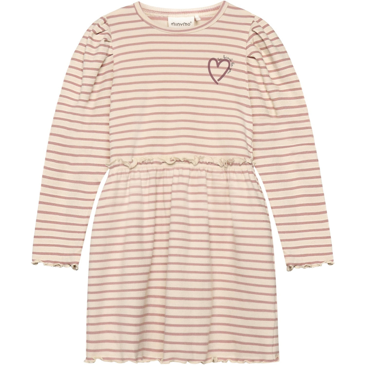 Minymo Fawn Dress Ls Y/D Rib