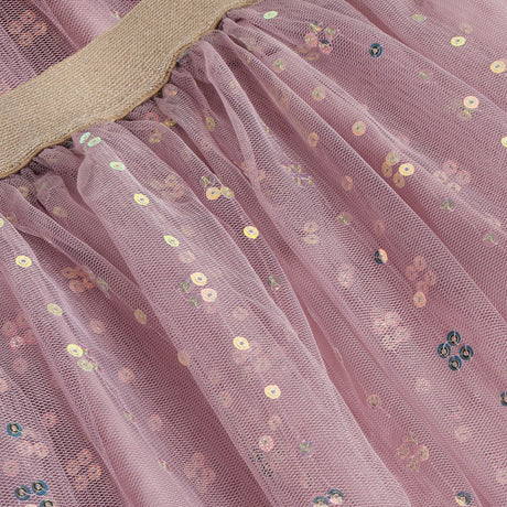 Minymo Twillight Mauve Skirt Mesh W. Sequins