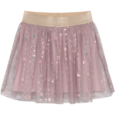 Minymo Twillight Mauve Skirt Mesh W. Sequins