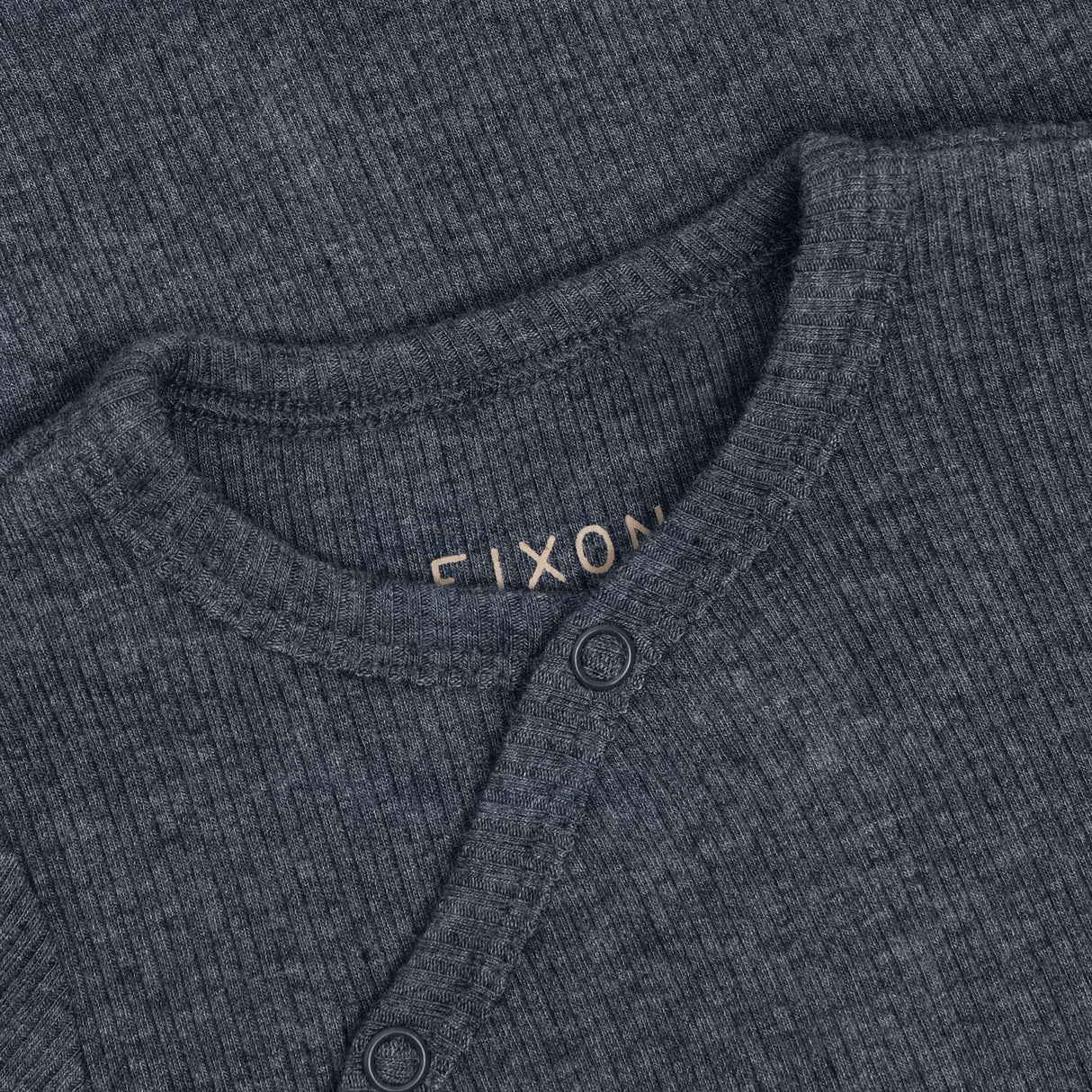 FIXONI Vintage Indigo Melange Wrap Body Ls Melange Rib