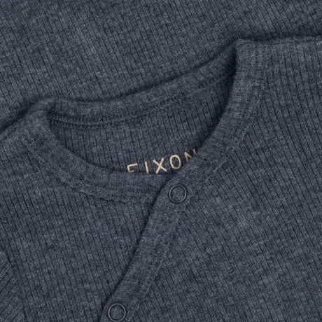FIXONI Vintage Indigo Melange Wrap Body Ls Melange Rib