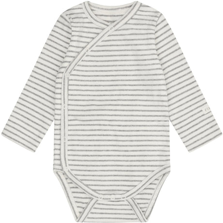 FIXONI Flint Gray Melange Wrap Body Ls Rib