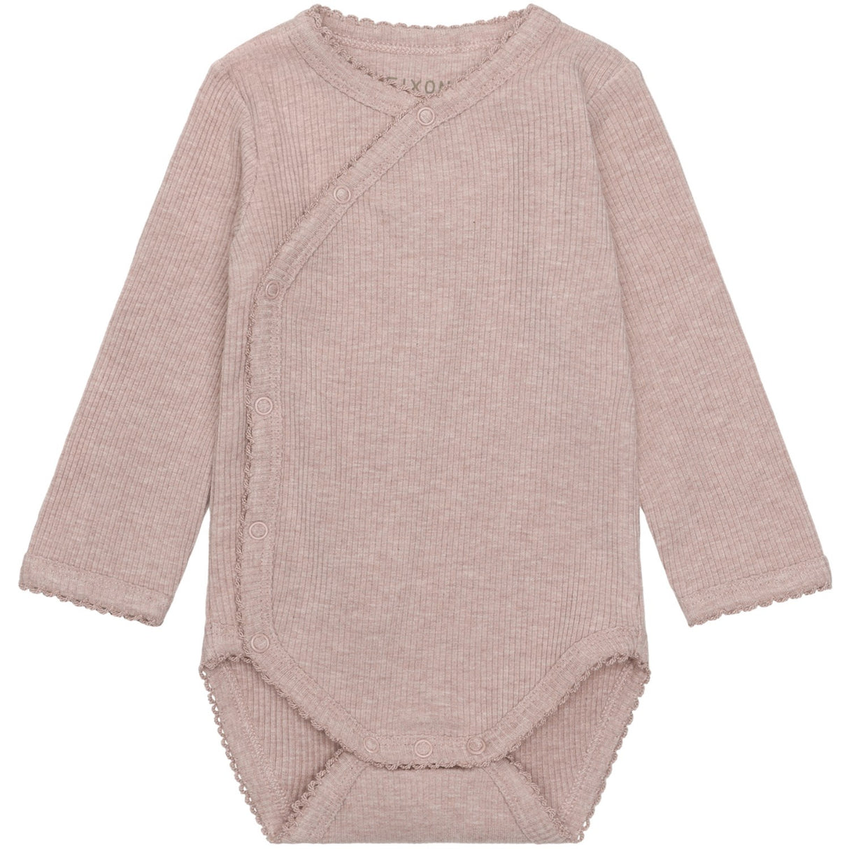FIXONI Pale Mauve Melange Wrap Body Ls Melange Rib