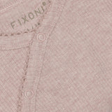 FIXONI Pale Mauve Melange Wrap Body Ls Melange Rib