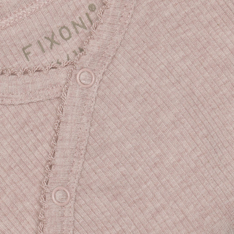 FIXONI Pale Mauve Melange Wrap Body Ls Melange Rib