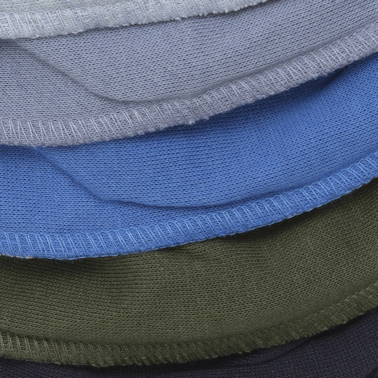 Pippi Blue Bandana Bib - Solid  (5-Pack)