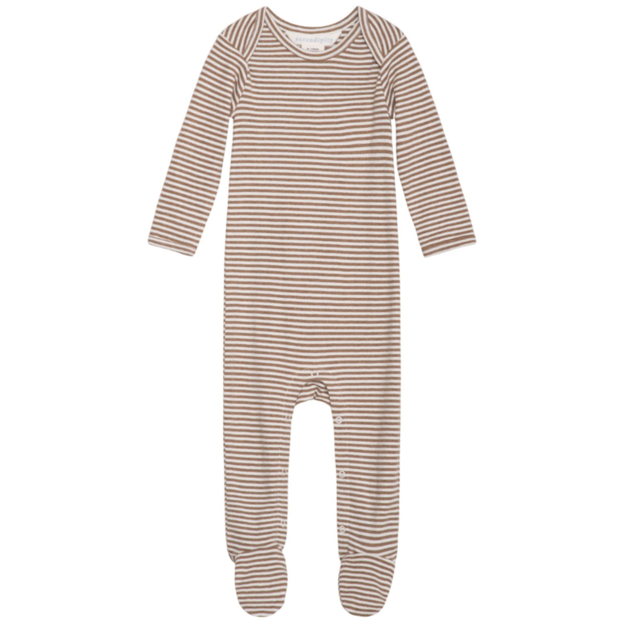 Serendipity Almon/Ecru Baby Suit Stripe Feet