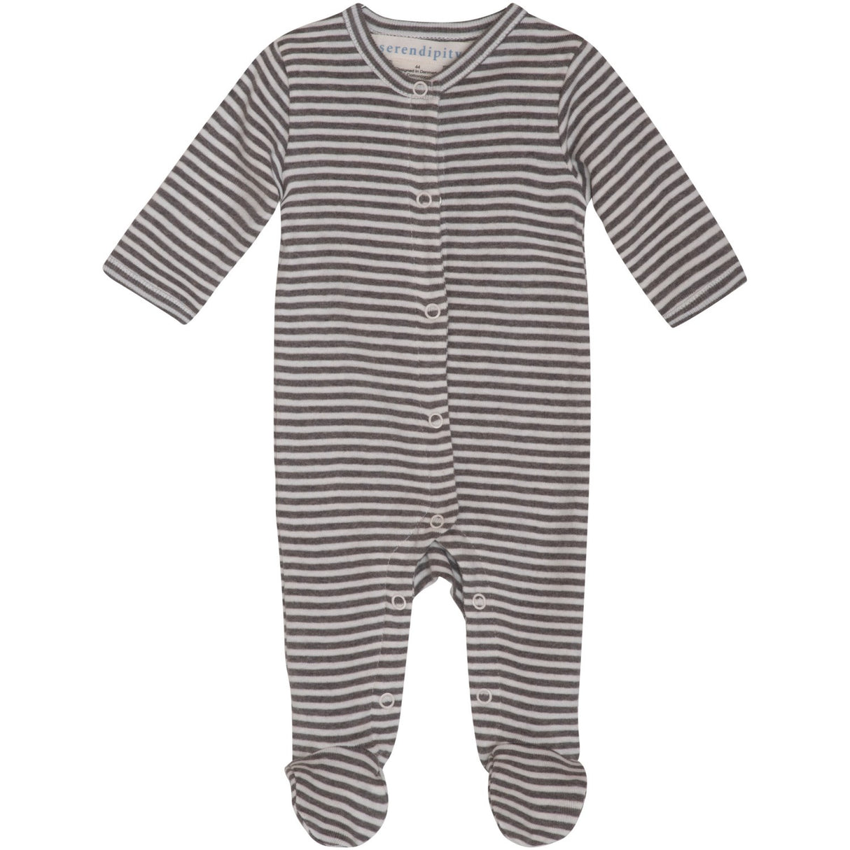 Serendipity Soil/Offwhite Newborn Stripe Suit
