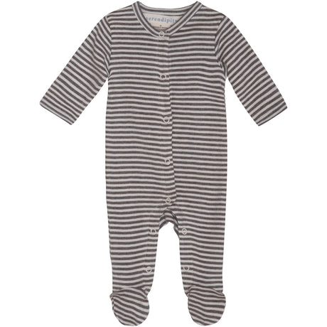 Serendipity Soil/Offwhite Newborn Stripe Suit