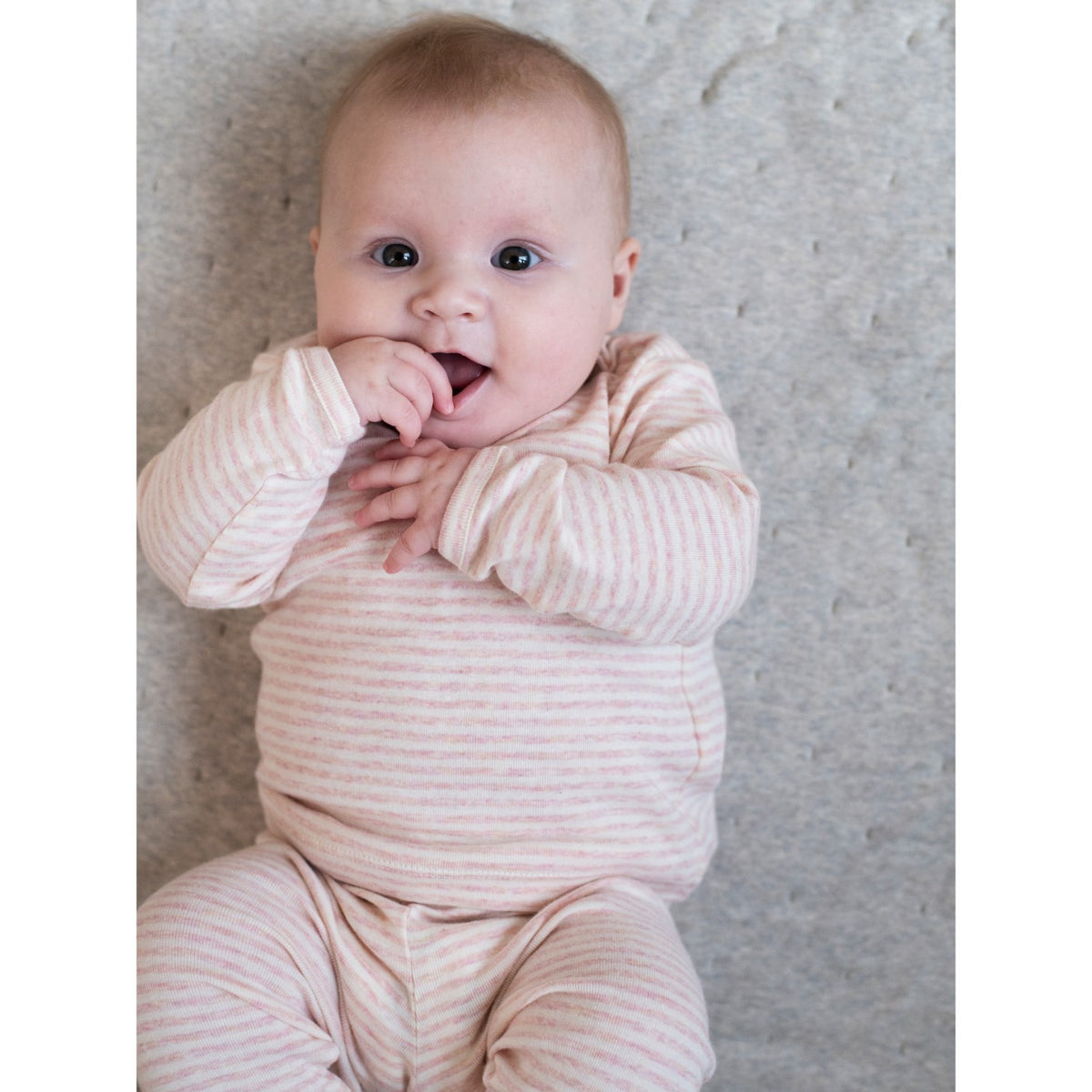 Serendipity Orchid/Offwhite Baby Leggings Stripe