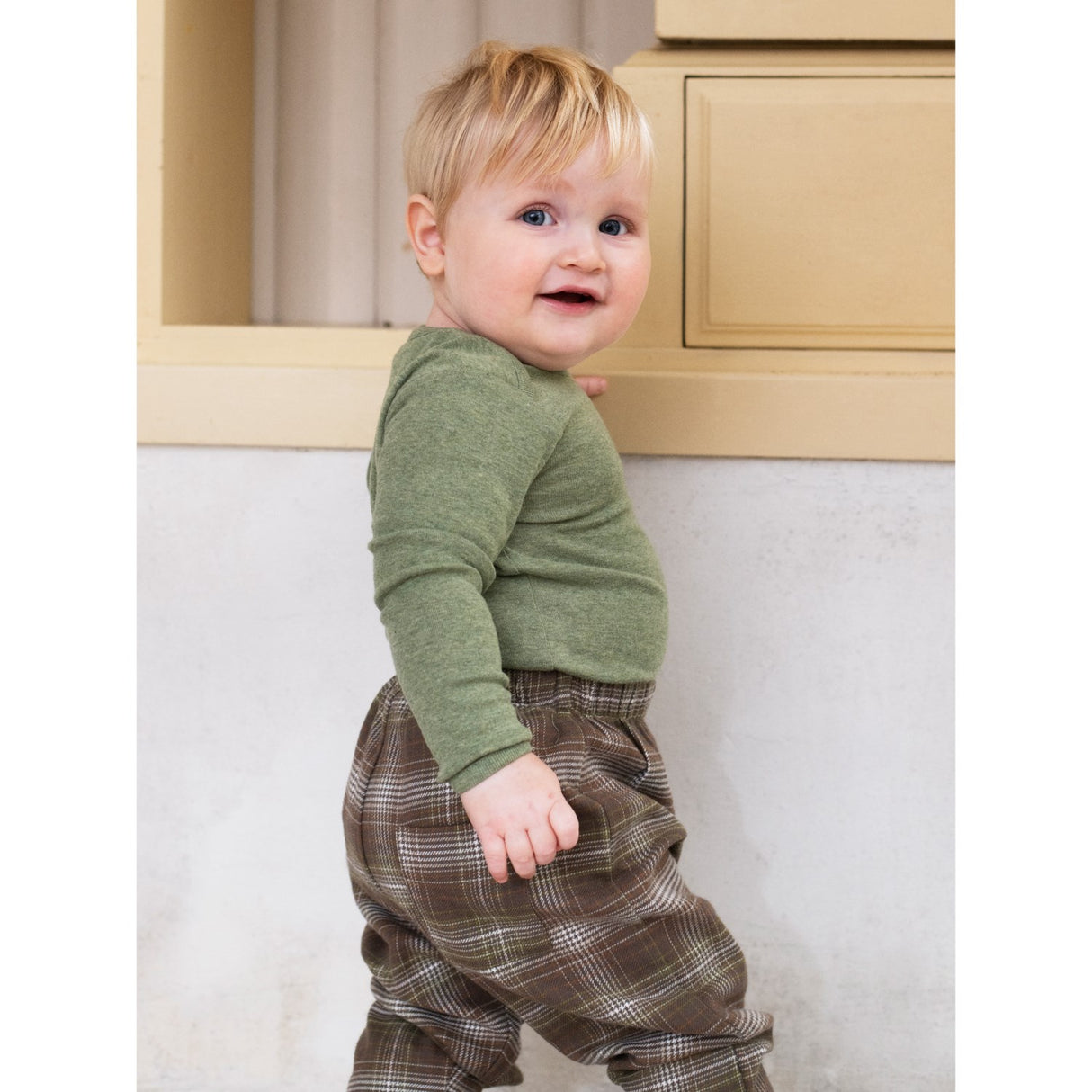 Serendipity Trail Checks Baby Brushed Pants