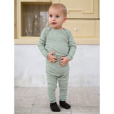 Serendipity Moss/Offwhite Baby Leggings Stripe