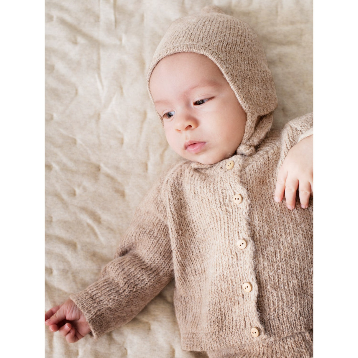 Serendipity Oat Milk Baby Alpaca Suri Bonnet