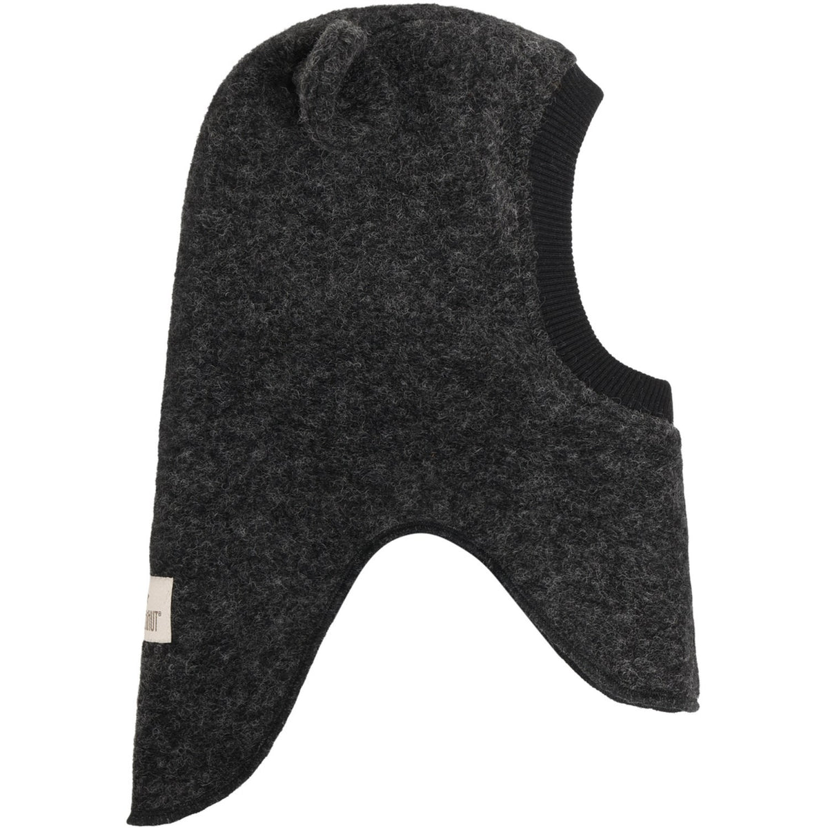 Huttelihut Dark Grey Melange Balaclava Ears Wool