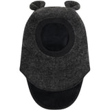 Huttelihut Dark Grey Melange Balaclava Ears Wool