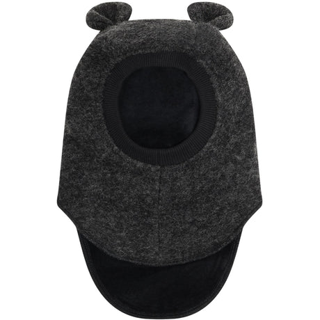 Huttelihut Dark Grey Melange Balaclava Ears Wool