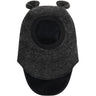 Huttelihut Dark Grey Melange Balaclava Ears Wool