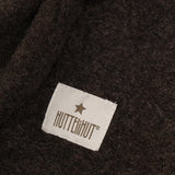 Huttelihut Dark Brown Melange Balaclava Ears Wool
