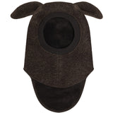 Huttelihut Dark Brown Melange Balaclava Ears Wool