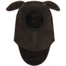 Huttelihut Dark Brown Melange Balaclava Ears Wool