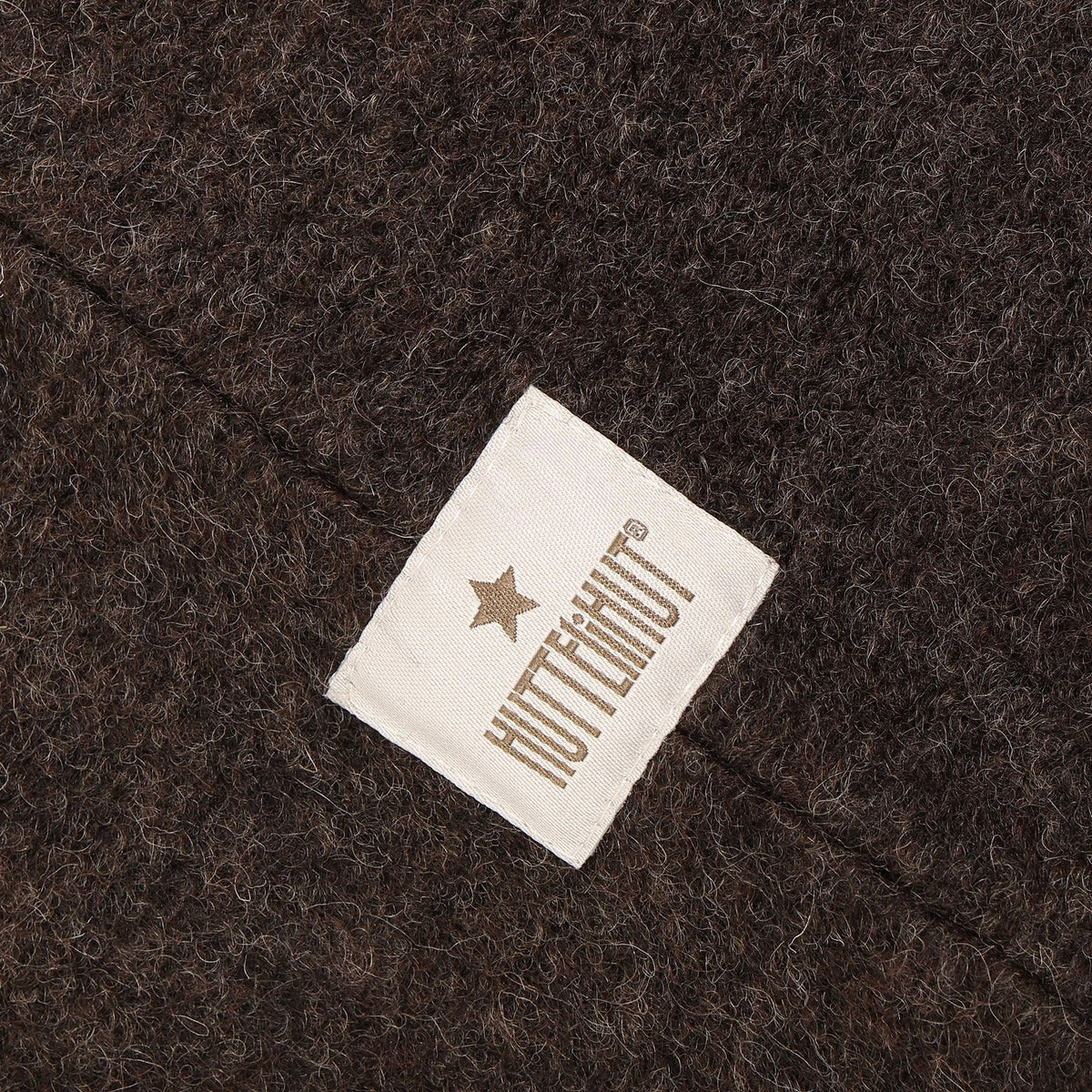 Huttelihut Dark Brown Melange Balaclava Triangles Wool