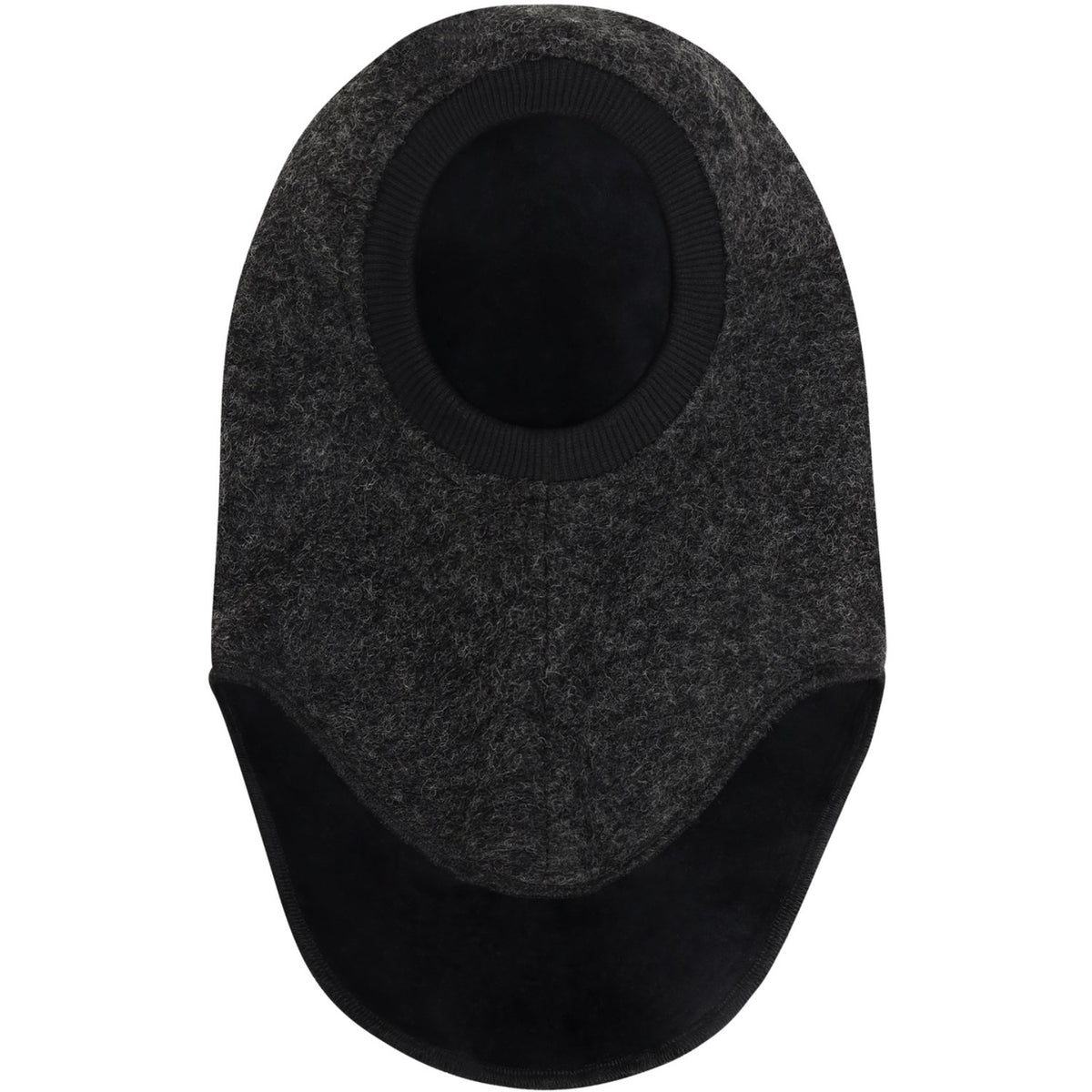 Huttelihut Dark Grey Melange Balaclava Triangles Wool