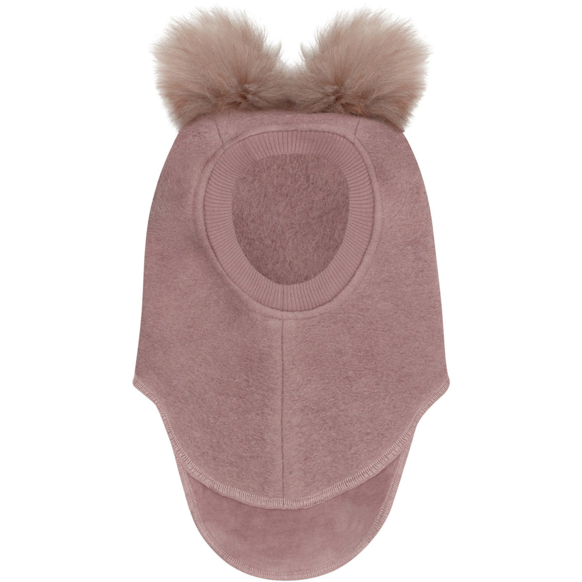 Huttelihut Deauville Mauve Balaclava Wool Alpaca Pompoms