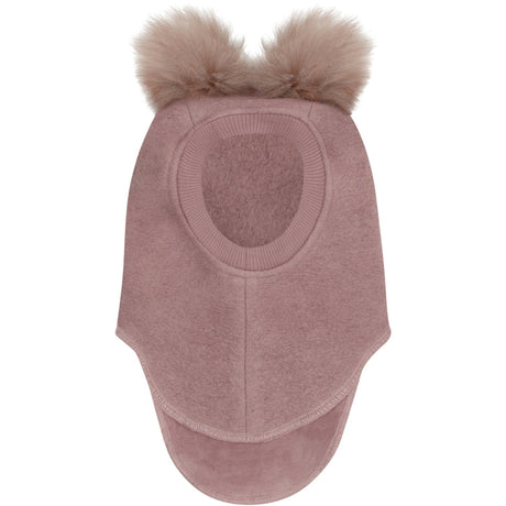Huttelihut Deauville Mauve Balaclava Wool Alpaca Pompoms