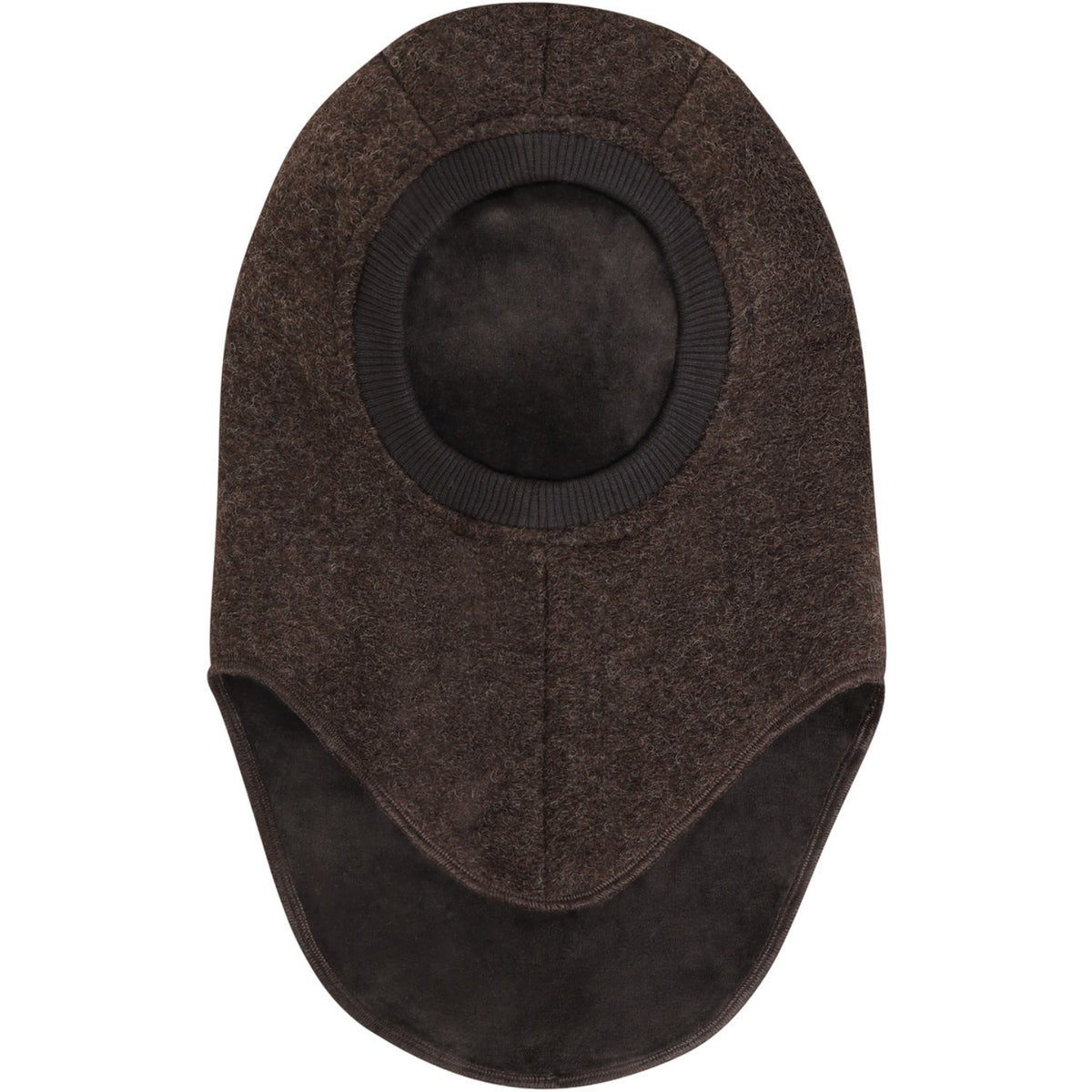 Huttelihut Dark Brown Melange Balaclava Triangles Wool