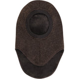 Huttelihut Dark Brown Melange Balaclava Triangles Wool