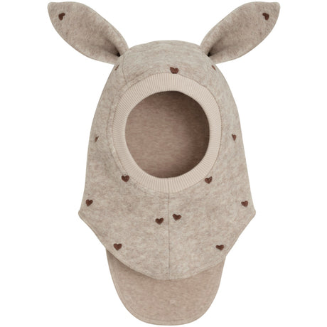 Huttelihut Sand Melange Balaclava Ears Emb. Wool