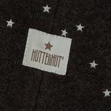 Huttelihut Dark Brown Melange Balaclava Emb. Wool
