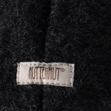 Huttelihut Dark Grey Melange Bonnet Wool Alpaca Pompom