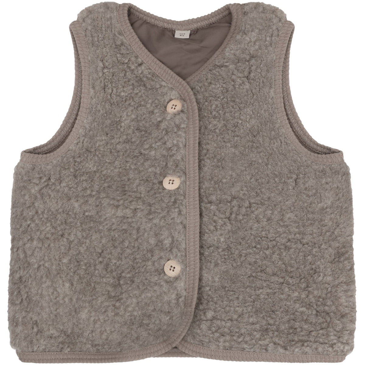 Huttelihut Camel Melange Vest Wool Teddy W. Lining