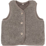 Huttelihut Camel Melange Vest Wool Teddy W. Lining
