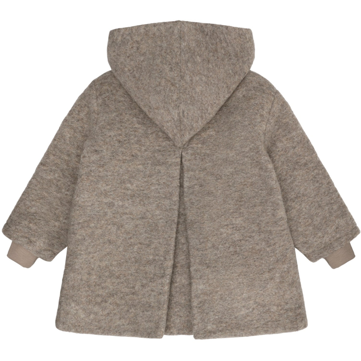 Huttelihut Camel Melange Coat Hood Wool W. Lining