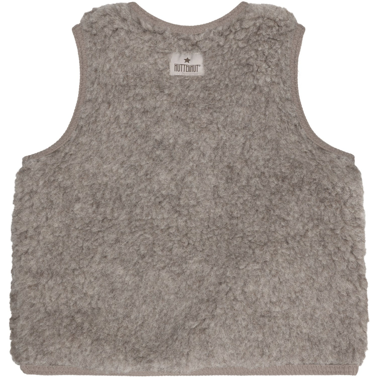 Huttelihut Camel Melange Vest Wool Teddy W. Lining