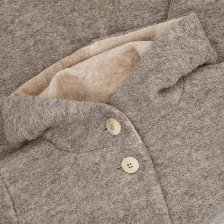 Huttelihut Camel Melange Coat Hood Wool W. Lining