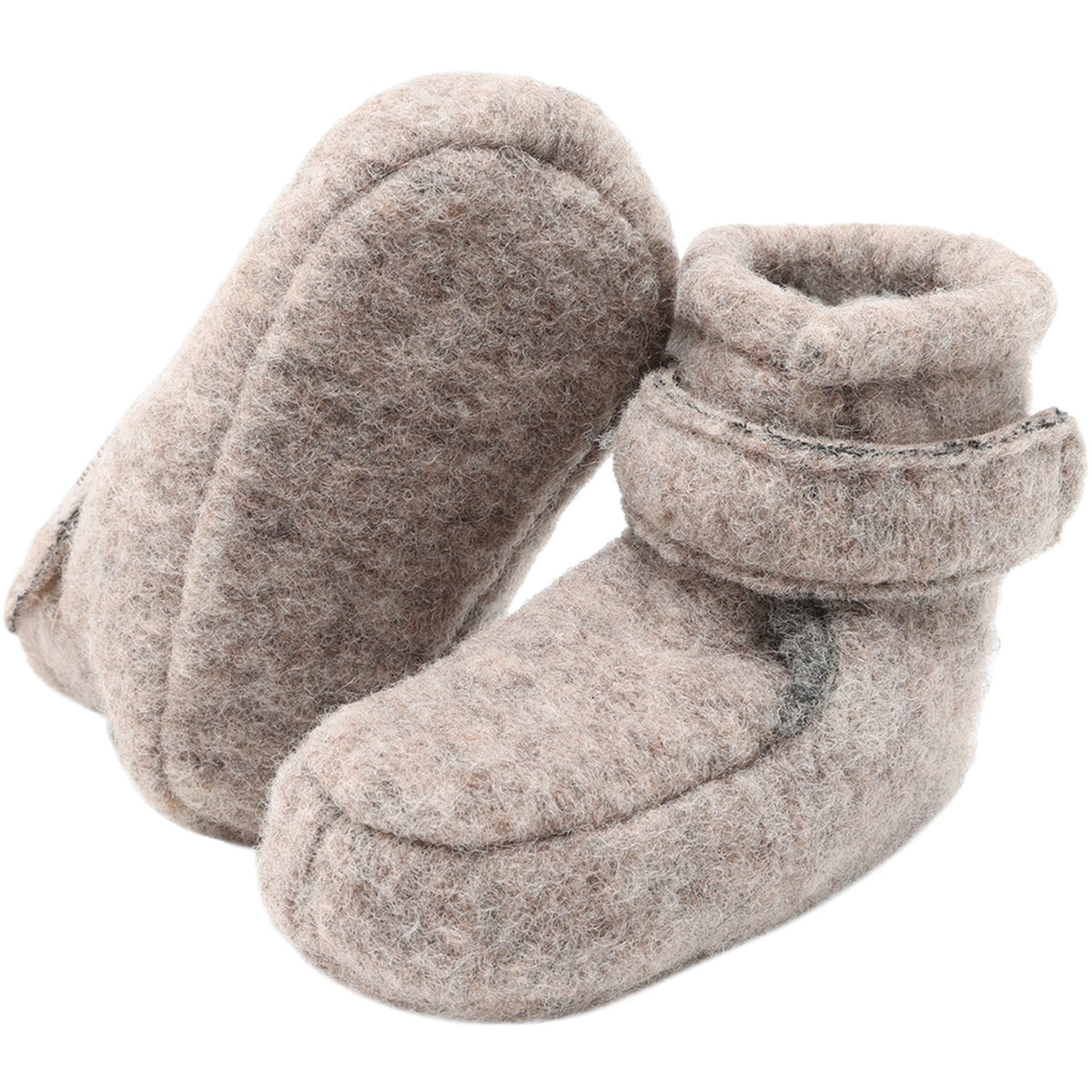 Huttelihut Camel Melange Boots Wool W. Velcro