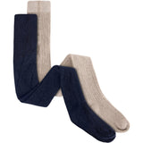 Huttelihut Dark Navy Wool Rib Stockings 2-Pack