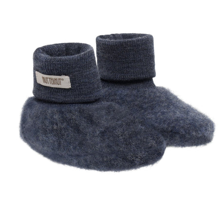 Huttelihut Ombre Blue Melange Footies Wool Fleece 2-Layer