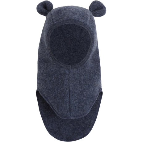 Huttelihut Ombre Blue Melange Balaclava Ears Wool Fleece